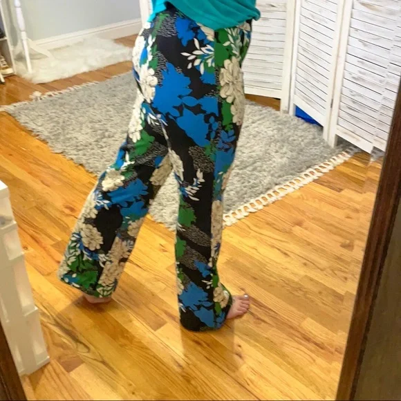 I.N.C | Blue Floral Wide Leg Pants - Picture 3 of 9